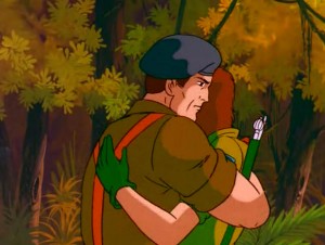 Flint and Lady Jaye hug